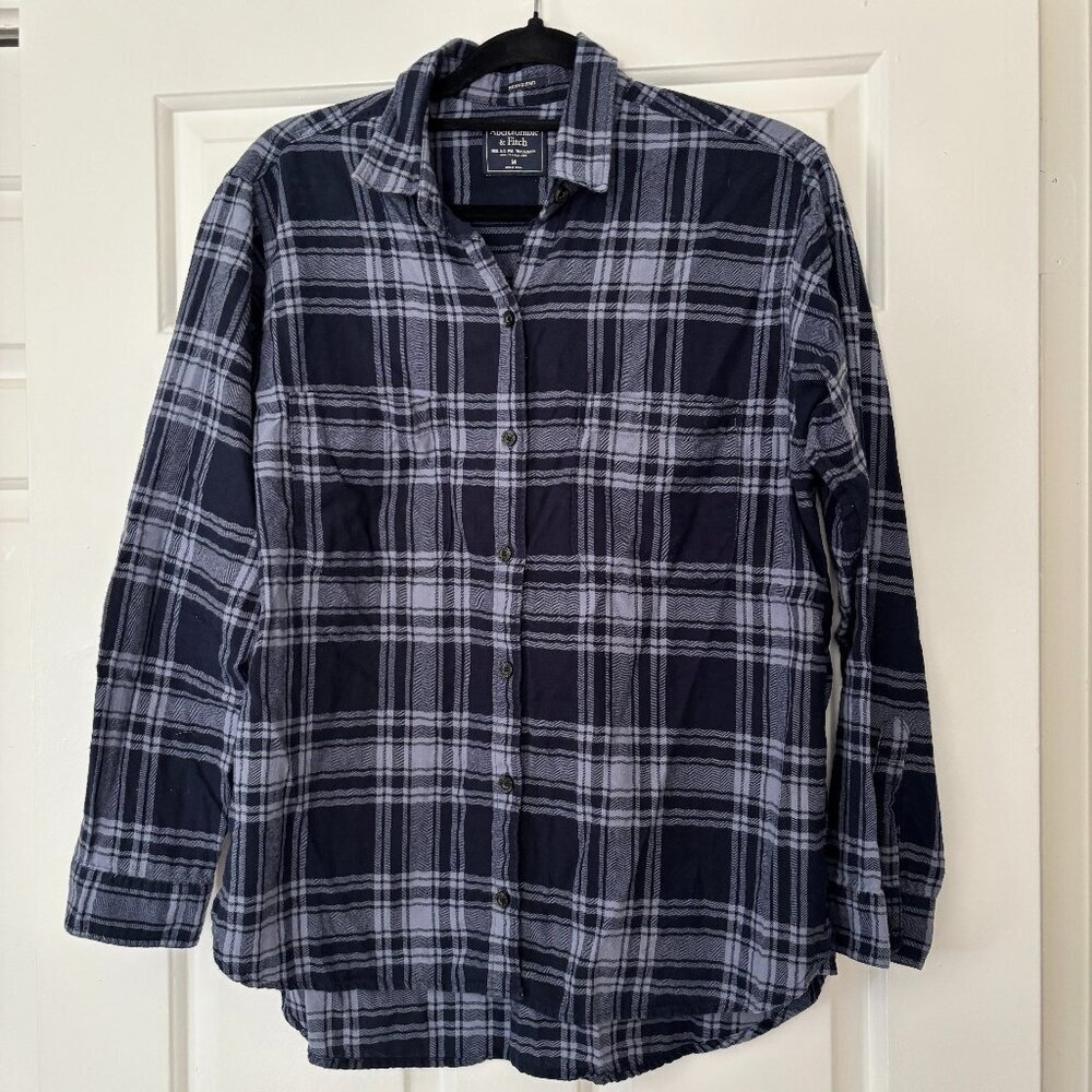 Abercrombie & Fitch Boyfriend Plaid Flannel Button Down Shirt - Size M